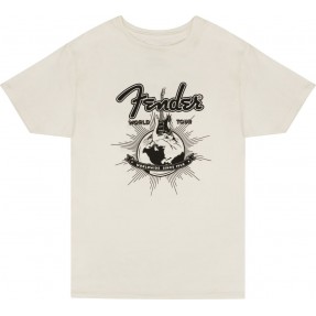 Fender T-shirt męski World Tour biały XXL - 1