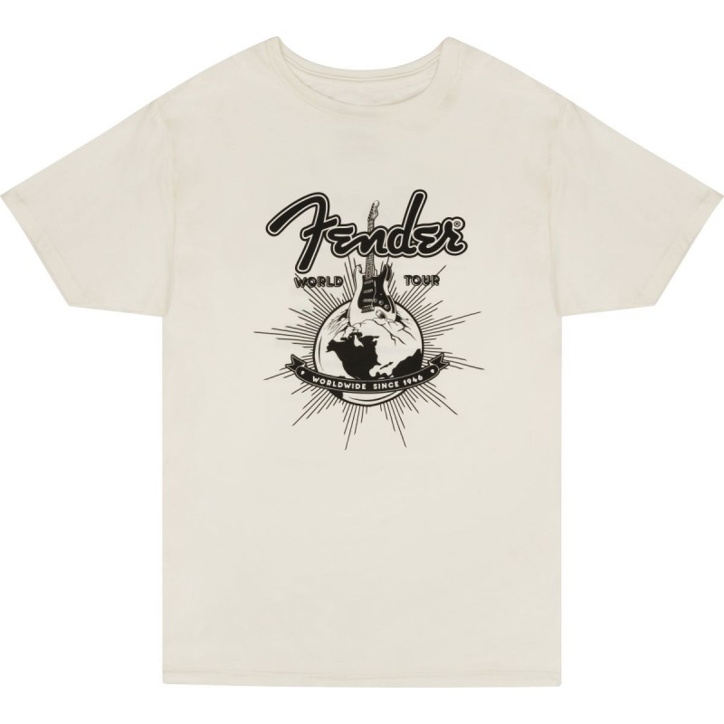 Fender T-shirt męski World Tour biały XL - 1