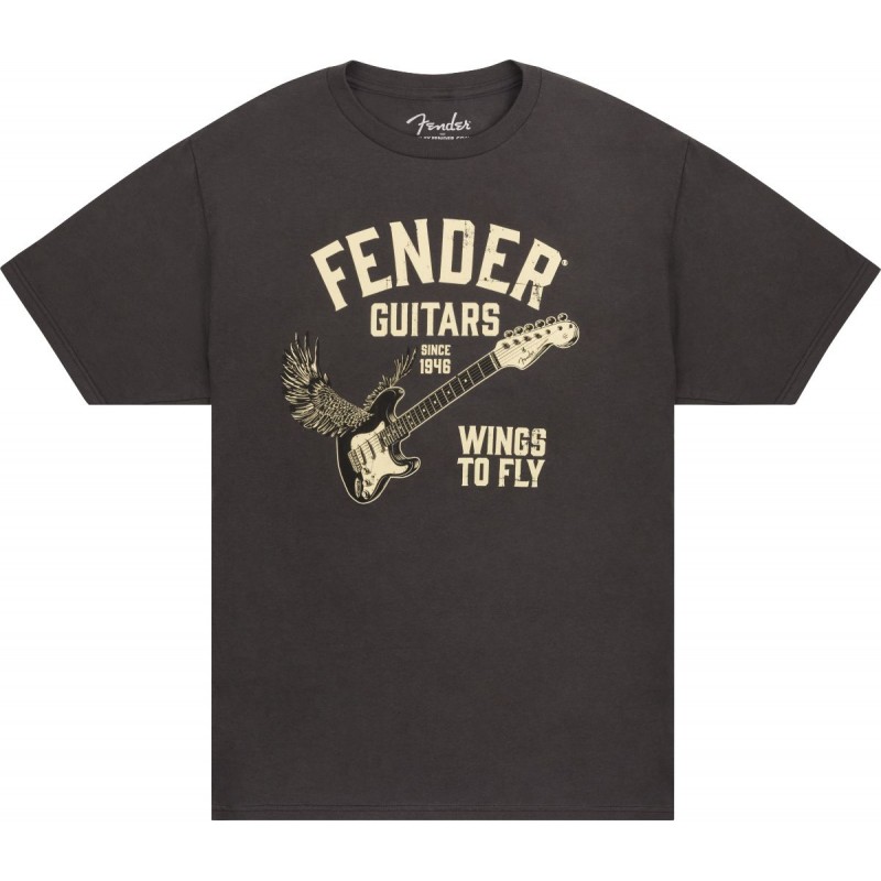 Fender T-shirt męski Wings To Fly czarny XXL - 1