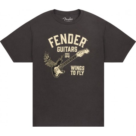 Fender T-shirt męski Wings To Fly czarny XXL - 1