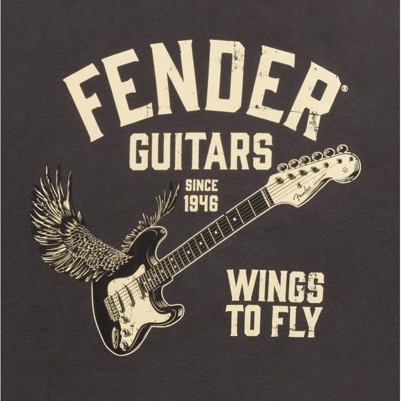 Fender T-shirt męski Wings To Fly czarny XL - 3