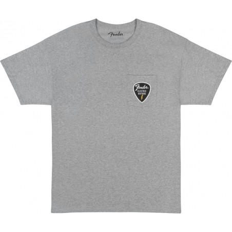Fender T-shirt męski Pick Patch Pocket szary XL - 1