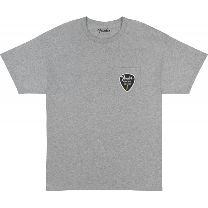 Fender T-shirt męski Pick Patch Pocket szary M - 1