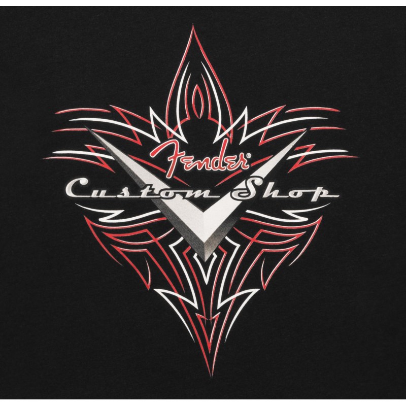 Fender T-shirt męski Custom Shop Pinstripe czarny XXL - 3