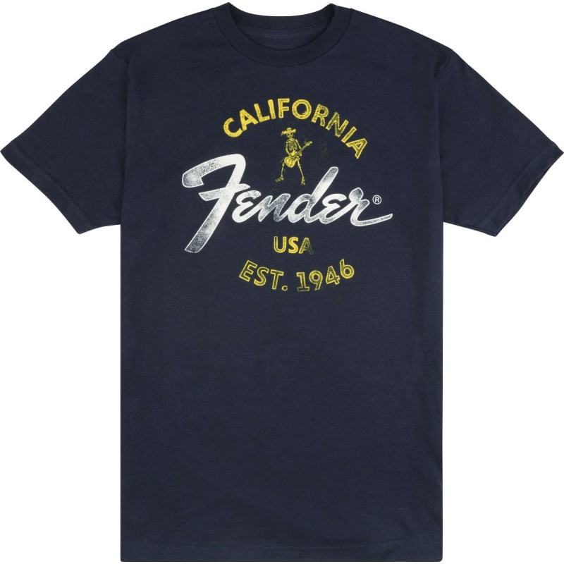 Fender T-shirt męski Baja niebieski XXL - 1