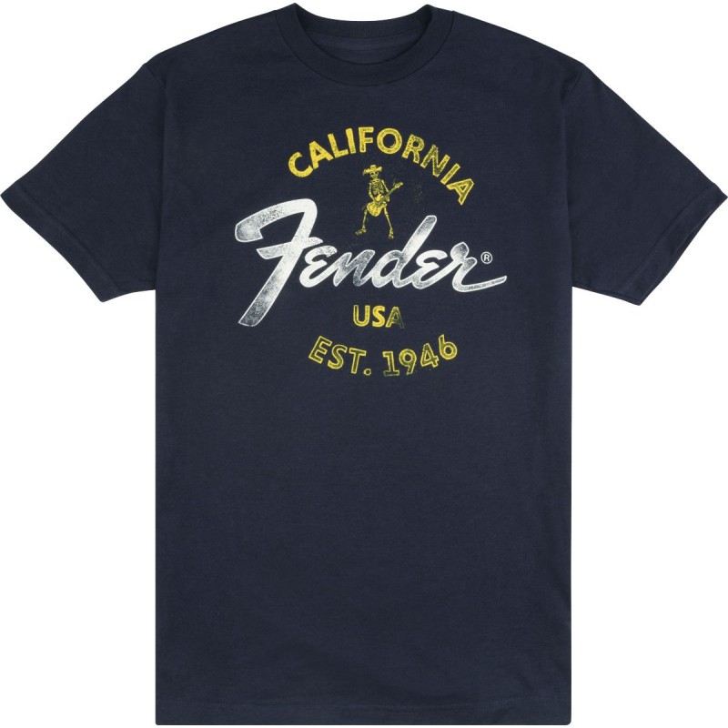 Fender T-shirt męski Baja niebieski S - 1