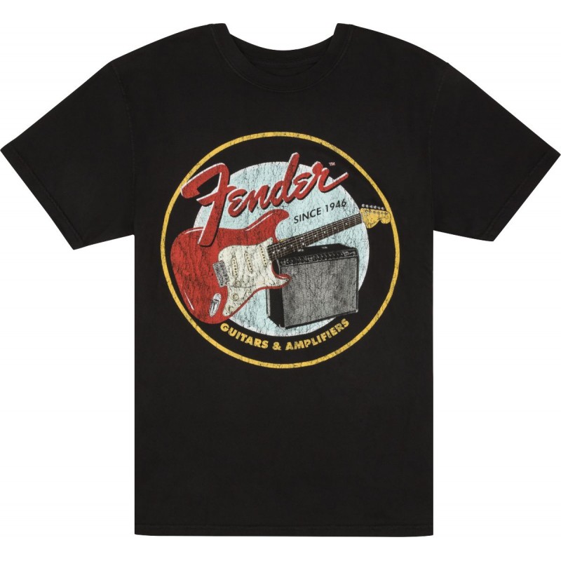 Fender T-shirt męski 1946 Guitars & Amplifiers czarny XXL - 1