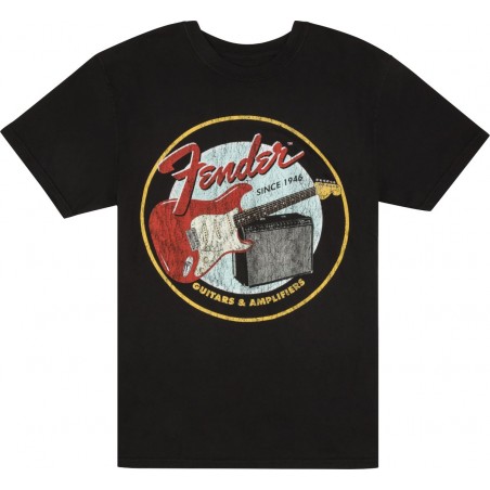 Fender T-shirt męski 1946 Guitars & Amplifiers czarny S - 1