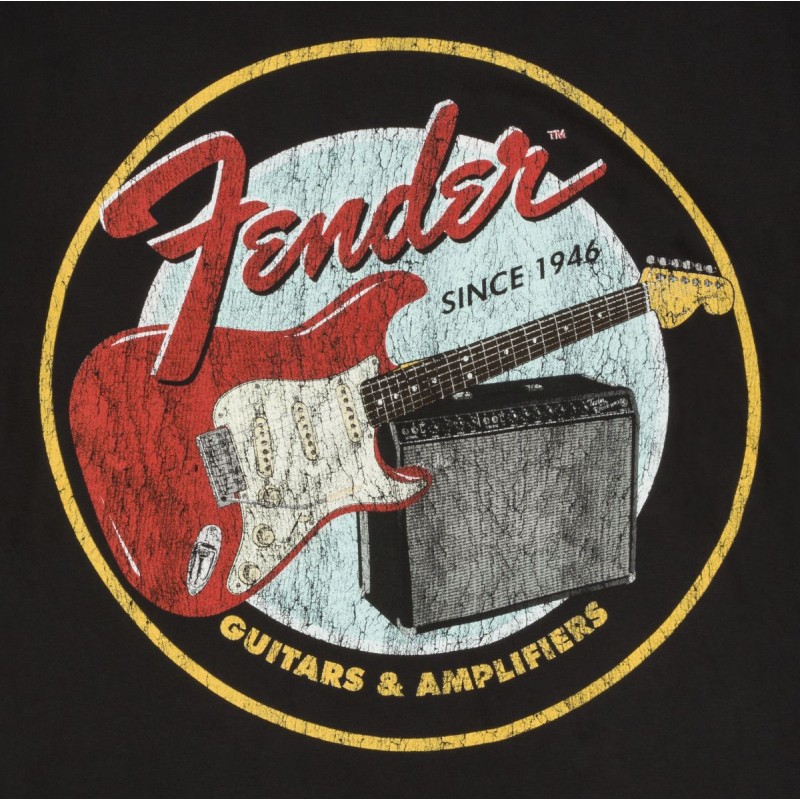 Fender T-shirt męski 1946 Guitars & Amplifiers czarny L - 2