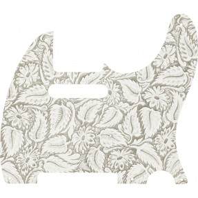 Fender Maskownica skórzana Telecaster Waylon Jennings, biała - 1