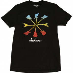 Jackson T-shirt męski Guitar Shapes czarny XL - 1