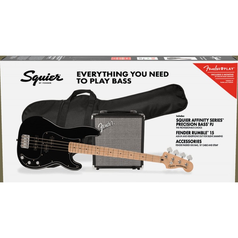 Squier Zestaw z gitarą basową Affinity Series Precision Bass BLK - 2