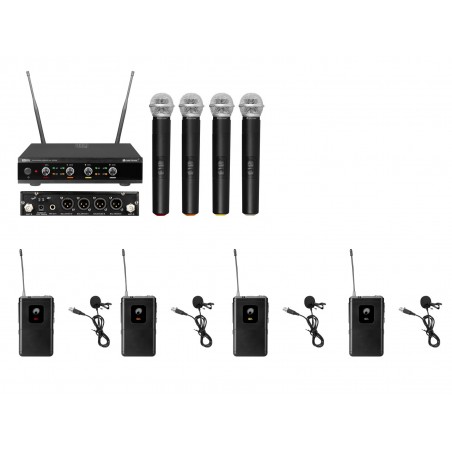 Omnitronic 20000976 - Bezprzewodowy system mikrofonowy UHF-E4 - 1