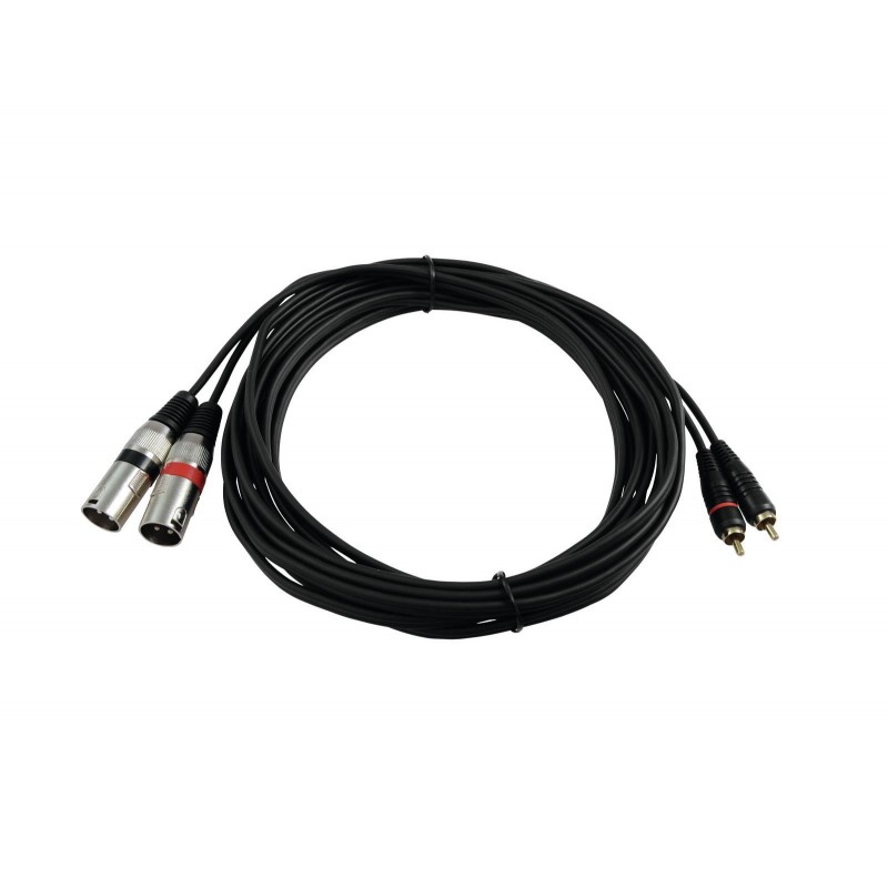 Omnitronic 3022522E - Kabel audio 2x XLR męski - 2x RCA 6 m - 2