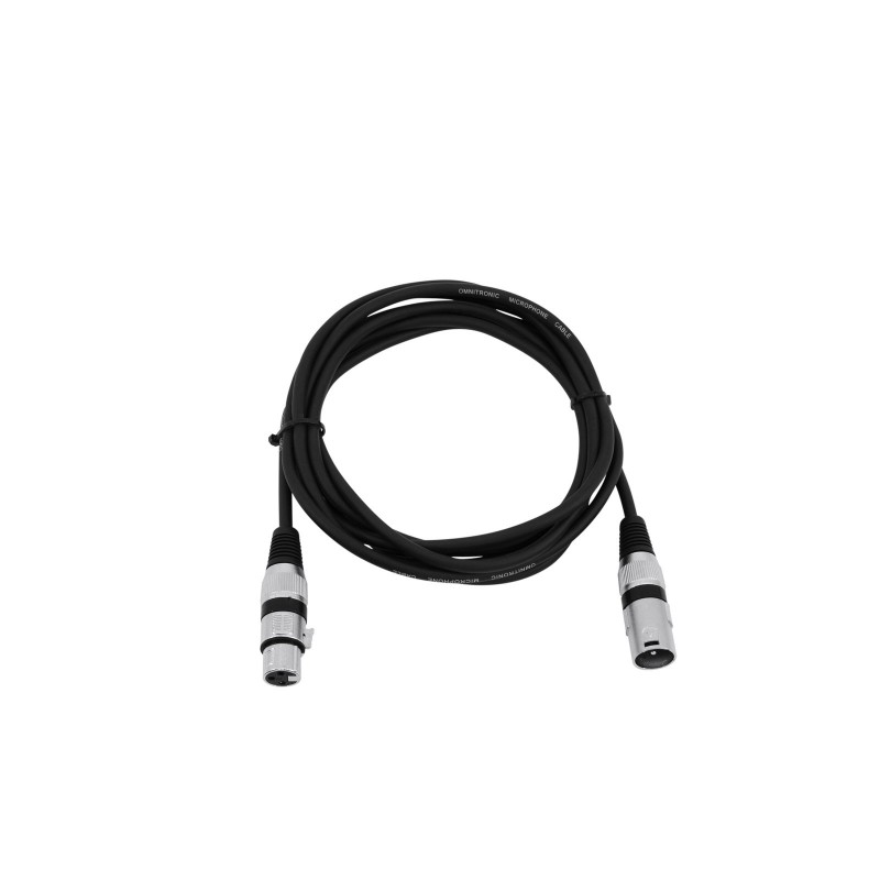 Omnitronic 3022045N - Kabel mikrofonowy XLR męski - XLR żeński 1,5 m - 2