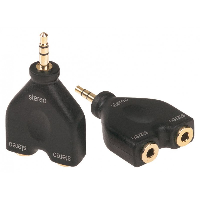 Adapter wtyczka stereo 3,5 mm - 2 x gniazdo stereo 3,5 mm - 1 Adapter wtyczka stereo 3,5 mm - 2 x gniazdo stereo 3,5 mm - 1