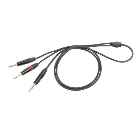 Kabel "INSERT" Jack 6,3 mm stereo - Jack 2 x 6,3 mm mono 1,8 m - 1