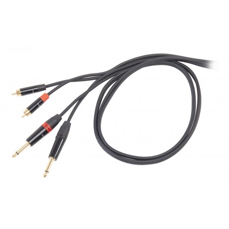 Kabel "STEREO" Jack 2 x 6,3 mm mono - 2 x wtyk RCA 1,8 m - 1