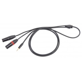 Kabel "STEREO" Jack 3,5 mm stereo - 2 x 3P męski XLR 1,8 m - 1