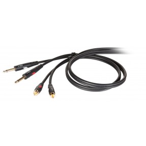 Kabel audio 2 x RCA M - 2 x mono Jack M 1,8 m - 1