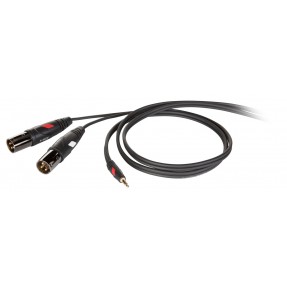 Kabel audio mini stereo Jack M - 2x XLR M 5 m - 1