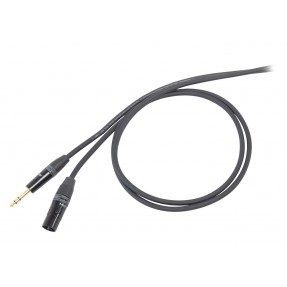 Kabel mikrofonowy stereo Jack M - XLR M 1 m - 1