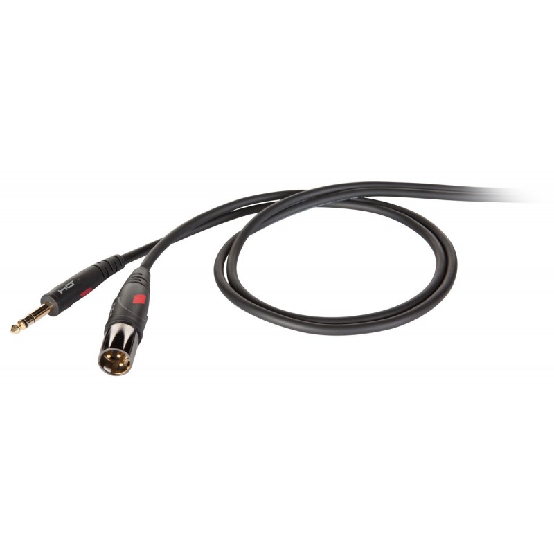 Kabel mikrofonowy stereo Jack M - XLR M 1 m - 1