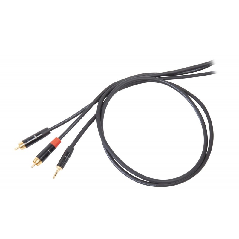 Kabel Stereo Mini Jack - 2 X RCA M 3 m - 1