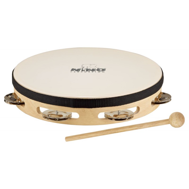 NINO Percussion NINO47 Drewniane tamburyno z naciągiem 8" - 1 NINO Percussion NINO47 Drewniane tamburyno z naciągiem 8" - 1