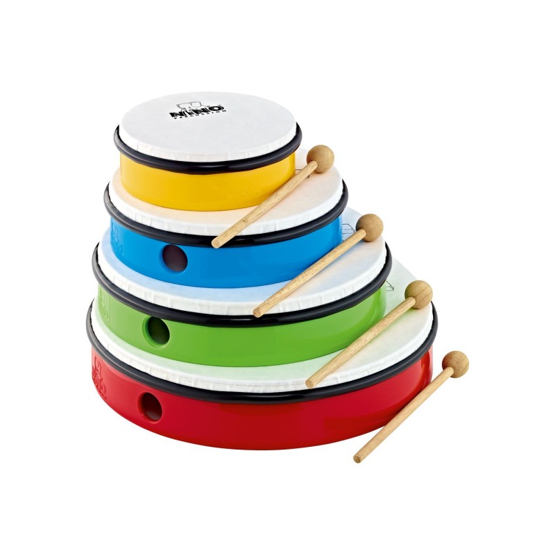 NINO Percussion NINOSET6 Zestaw 4 bębnów ramowych z pokrowcem - 2 NINO Percussion NINOSET6 Zestaw 4 bębnów ramowych z pokrowcem - 2