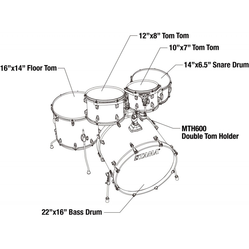 Tama CL52KR-PCLP Zestaw perkusyjny Superstar Classic Drum Set - 5 Tama CL52KR-PCLP Zestaw perkusyjny Superstar Classic Drum Set - 5