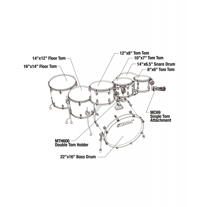 Tama CL72R-PCLP Zestaw perkusyjny Superstar Classic Drum Set - 11 Tama CL72R-PCLP Zestaw perkusyjny Superstar Classic Drum Set - 11