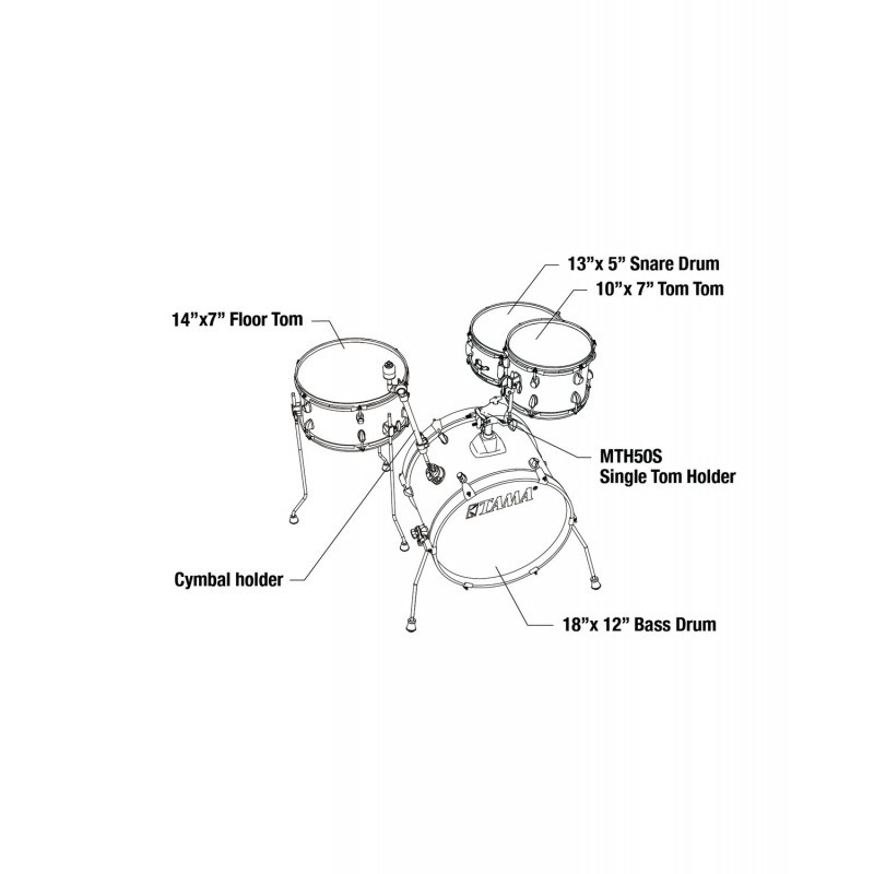 Tama LJL48S-SBO Zestaw perkusyjny Club Jam Shell Kit - 9 Tama LJL48S-SBO Zestaw perkusyjny Club Jam Shell Kit - 9