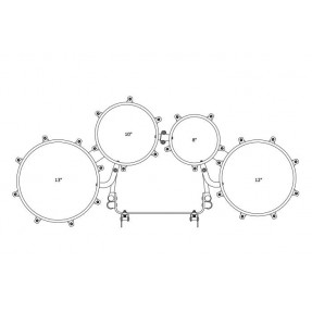 Tama M8023TL-VGS Marszowy bęben tenorowy Fieldstar Freedom - 8" / 10" / 12" / 13" - 1