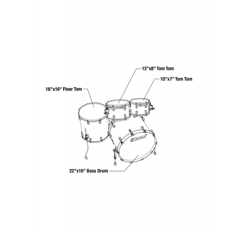 Tama ME42TZBS-VGLM Zestaw perkusyjny Starclassic Maple Exotix Shell Kit - 2 Tama ME42TZBS-VGLM Zestaw perkusyjny Starclassic Maple Exotix Shell Kit - 2