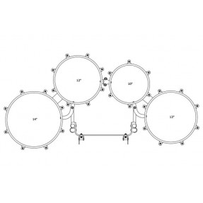 Tama MT0234L-TBF Marszowy bęben tenorowy Fieldstar Rudiment - 10" / 12" / 13" / 14" - 1