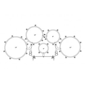 Tama MT68023L-TBF Marszowy bęben tenorowy Fieldstar Rudiment - 6" / 8" / 10" / 12" / 13" - 1