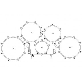 Tama MT80234L-TBF Marszowy bęben tenorowy Fieldstar Rudiment - 8" / 10" / 12" / 13" / 14" - 1