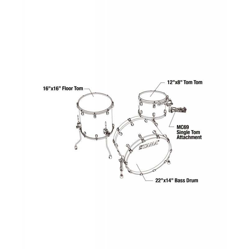 Tama WBS32RZS-MDR Zestaw perkusyjny Starclassic Lacquer Walnut/Birch Shell Kit - 8 Tama WBS32RZS-MDR Zestaw perkusyjny Starclassic Lacquer Walnut/Birch Shell Kit - 8