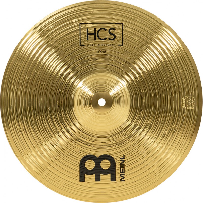MEINL Cymbals HCS Bonus Pack with 13" Hihat + 14" Crash + 10" Splash + MEINL SB106 Drumsticks - 4