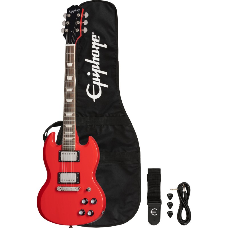 Epiphone Power Players SG Lava Red - gitara elektryczna z akcesoriami - 1