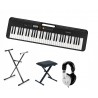 Keyboard Casio CT-S200 BK + statyw + ława + słuchawki - 1