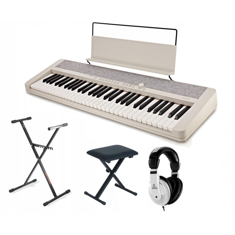 Keyboard Casio CT-S1 WE + statyw + ława + słuchawki - 1