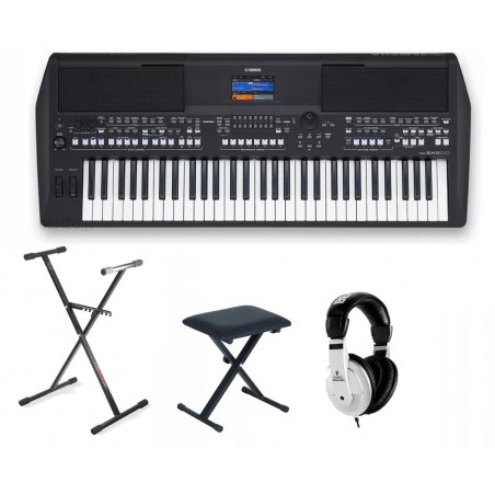 Keyboard Yamaha PSRSX600 + statyw + ława + słuchawki - 1