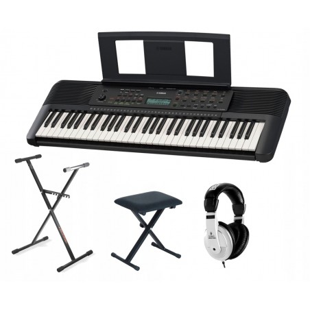 Keyboard Yamaha PSR-E283 + statyw + ława + słuchawki - 1