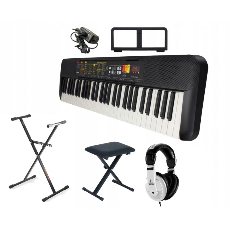 Keyboard Yamaha PSR-F52 + statyw + ława + słuchawki - 1