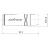Gniazdo Jack 3,5mm na kabel Roxtone RMJ3FPP-45-BG - 3