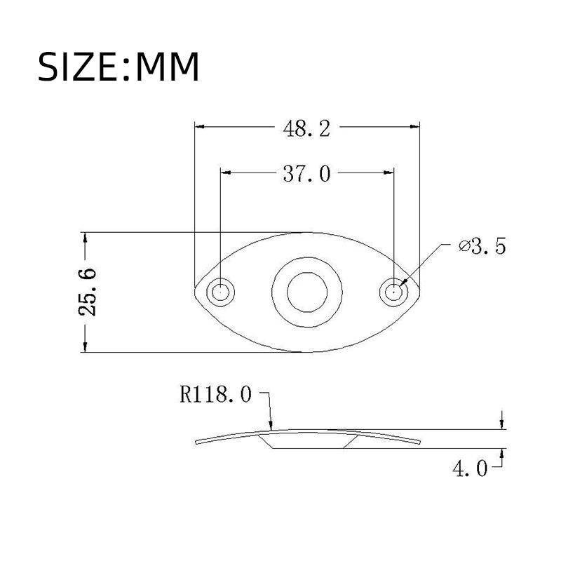 Gniazdo Jack 6,3mm do gitary MSP32 czarny - 12