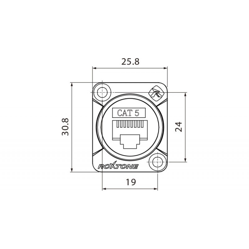 Gniazdo typu RJ45 CAT5e Roxtone RAE8FD-C5 - 4