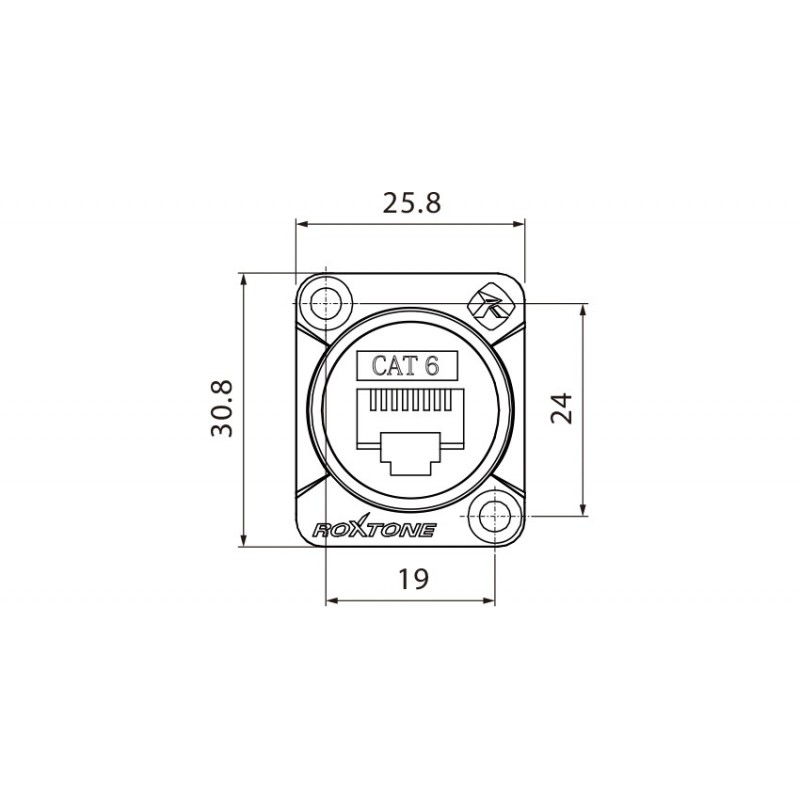 Gniazdo typu RJ45 CAT6 Roxtone RAE8FD-C6 - 2